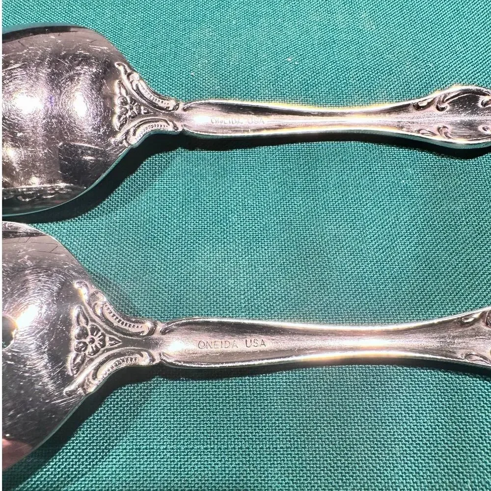 Oneida USA Michelangelo Stainless Solid and Slotted Serving Spoons-Set of 2